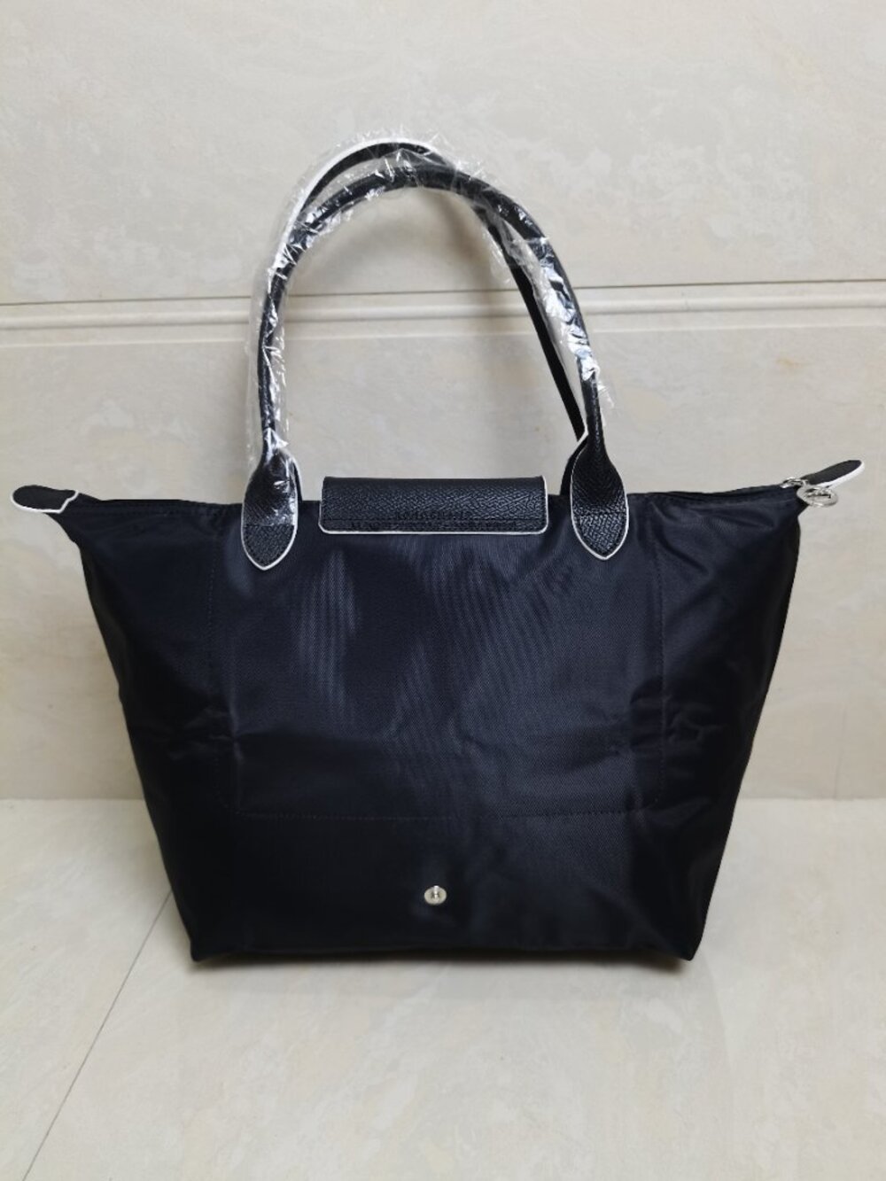 Black Foldable Longchamp Nylon Travel Bag Waterproof Bag - Picture 5 of 13